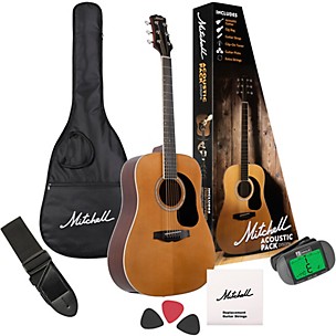 Mitchell Motion D150 Dreadnought Acoustic Guitar Pack -