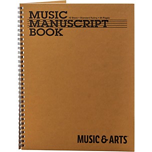 Santorella Music & Arts Spiral 12 Stave 11x8.5" Manuscript Book