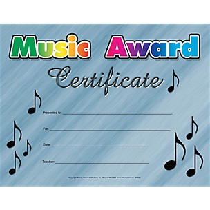 Schaum Music Award Certificate Educational Piano Series