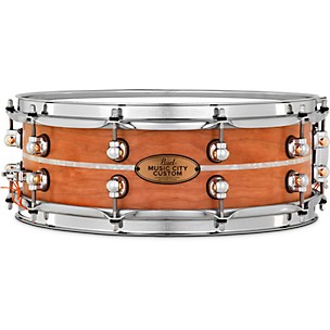 Pearl Music City Custom Solid Shell Snare Cherry with Nicotine Marine Inlay