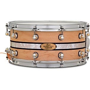 Pearl Music City Custom Solid Shell Snare Maple with DuoBand Ebony Marine Inlay