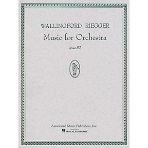 Associated Music for Orchestra, Op. 50 (Full Score) Study Score Series Composed by Wallingford Riegger