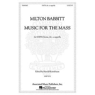 Positive Grid Music for the Mass SATB DV A Cappella composed by Milton Babbitt