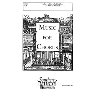 Hal Leonard My Love Is like a Red, Red Rose (Choral Music/Octavo Secular Sab) SAB Composed by Williams-wimberly, Lou