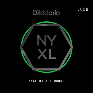 D'Addario NYNW050 NYXL Nickel Wound Electric Guitar Single String, .050