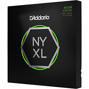 D'Addario NYXL Light Top/Medium Bottom Long Scale 5-String Bass Strings 45-125