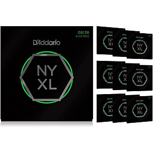 D'Addario NYXL0838 Extra Super Light 10-Pack Electric Guitar Strings