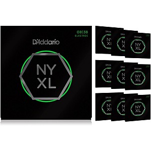 D'Addario NYXL0838 Extra Super Light Electric Guitar Strings 10-Pack - (8-38)