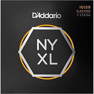 D'Addario NYXL1059 7-String Light Nickel Wound Electric Guitar Strings (10-59)