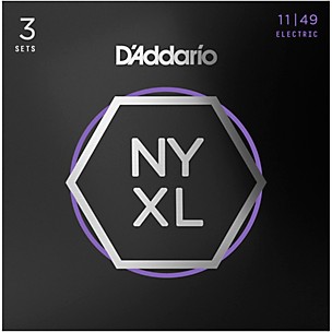 D'Addario NYXL1149 Medium 3-Pack Electric Guitar Strings