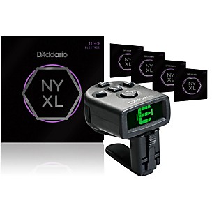 D'Addario NYXL1149 Medium Electric Guitar Strings 5-Pack with FREE NS Micro Headstock Tuner