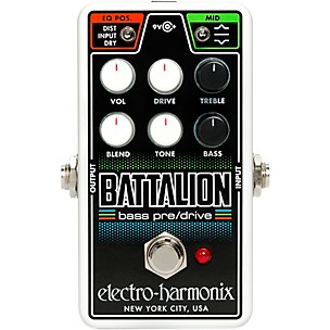 Electro-Harmonix Nano Battalion Bass Preamp & Overdrive Guitar Effects Pedal