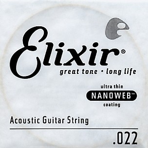Elixir Nanoweb .022 Acoustic Guitar String 4-Pack Singles