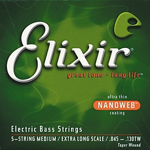Elixir Nanoweb Bass 5-String Medium strings Extra Long
