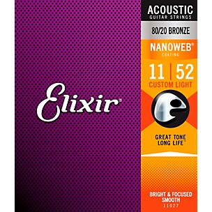 Elixir Nanoweb Custom Light Acoustic Guitar Strings