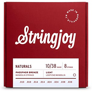 Stringjoy Naturals Phosphor Bronze (10-38) Mandolin Strings