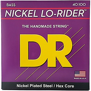 DR Strings Nickel Lo-Rider Electric Bass Strings (40-100)