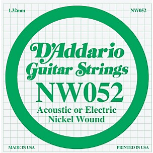 D'Addario Nickel Wound Single String
