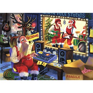 Art Strings North Pole Recording Co Greeting Cards 10-Pack