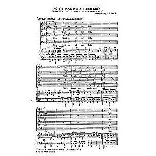 Novello Now Thank We All Our God SATB Composed by Johan Sebastian Bach