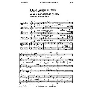Novello O Lord, Increase Our Faith SATB