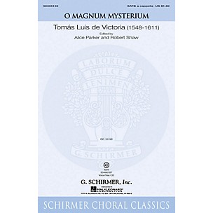 G. Schirmer O Magnum Mysterium VoiceTrax CD Composed by De Victoria