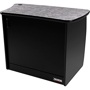 Omnirax OM13D 13-Rack Unit Right Side Cabinet With Door for OmniDesk Suite Pewter Brush