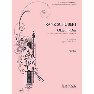 Simrock Octet in F Major, D72 (Fragment) (Score and Parts) Boosey & Hawkes Chamber Music Series by Franz Schubert