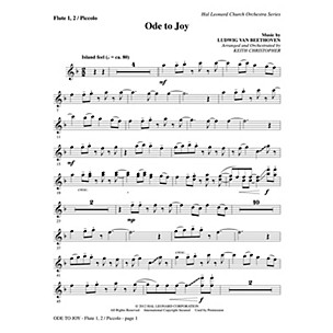 PraiseSong Ode to Joy Orchestra arranged by Keith Christopher