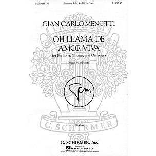 G. Schirmer Oh llama de amor viva (SSAATTBB Chorus and Piano) SATB Divisi Composed by Gian Carlo Menotti