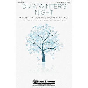 Shawnee Press On a Winter's Night SATB AND OBOE arranged by Douglas E. Wagner