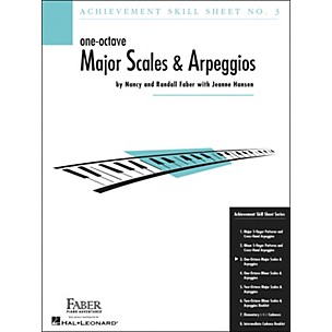 Faber Piano Adventures One-Octave Major Scales And Arpeggios Skill Sheet No.3 - Faber Piano