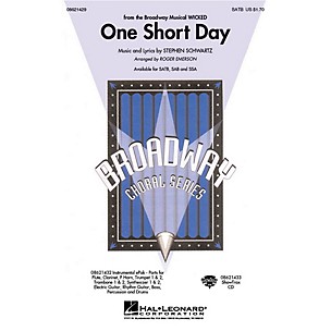 Hal Leonard One Short Day (from Wicked) SAB Arranged by Roger Emerson