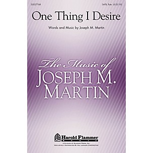 Shawnee Press One Thing I Desire SATB WITH FLUTE (OR C-INST) composed by Joseph Martin