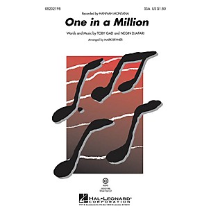 Hal Leonard One in a Million ShowTrax CD by Hannah Montana Arranged by Mark Brymer