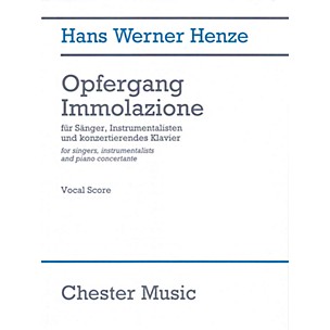 CHESTER MUSIC Opfergang Immolazione Vocal Score Composed by Hans Werner Henze