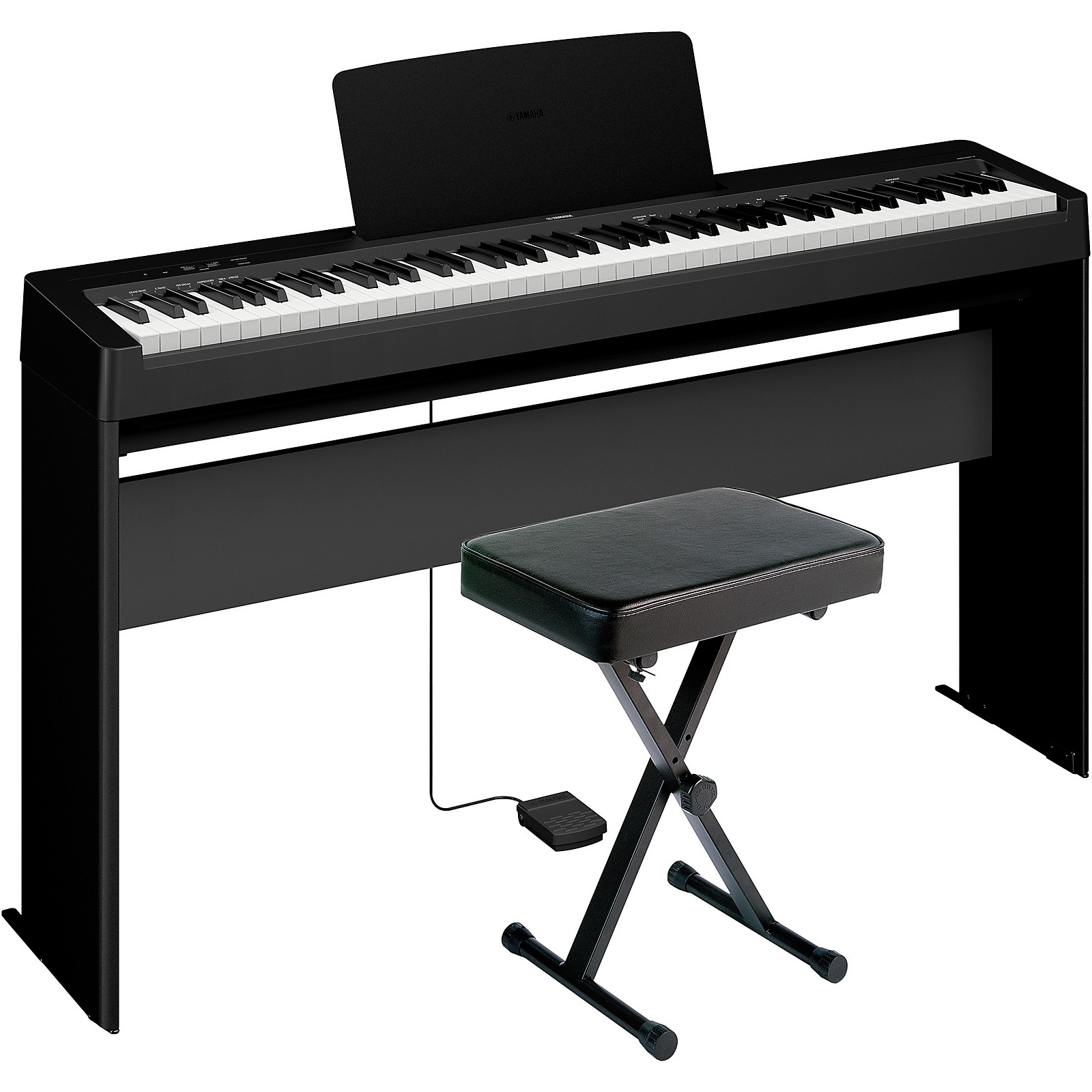 Yamaha P-143LXB 88-Key Digital Piano Bundle with Stand and Bench