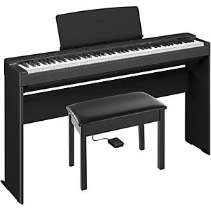 Yamaha P225BLB Deluxe Digital Piano Bundle - Black