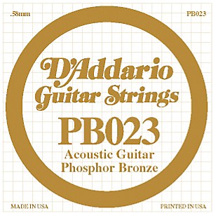 D'Addario PB023 Phosphor Bronze Acoustic Guitar String