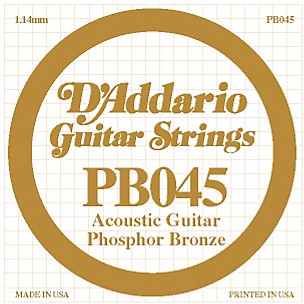 D'Addario PB045 Phosphor Bronze Single Acoustic String