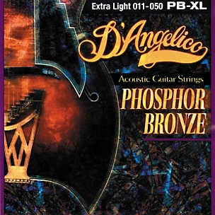 D'Angelico PBXL Phosphor Bronze Acoustic Guitar Strings