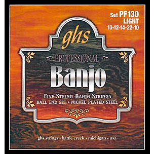 GHS PF130 Nickel Ball End 5-String Banjo Strings