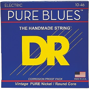 DR Strings PHR10 Pure Blues Nickel Electric Guitar Strings - Medium (10-46)