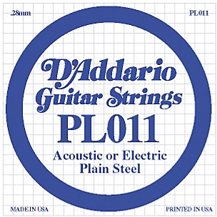 D'Addario PL011 Plain Steel Guitar Strings