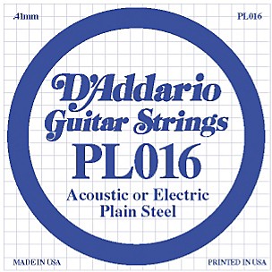 D'Addario PL016 Plain Steel Strings