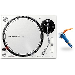 Pioneer DJ PLX-500 Direct-Drive Professional Turntable (White) with Ortofon Concorde DJ Cartridge