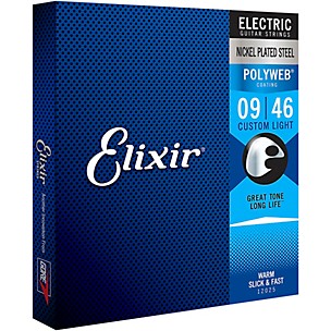 Elixir POLYWEB Custom Light (9-46) Electric Guitar Strings