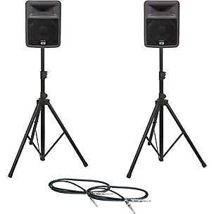 Peavey PR 10 Speaker Pair with Stands and Cables