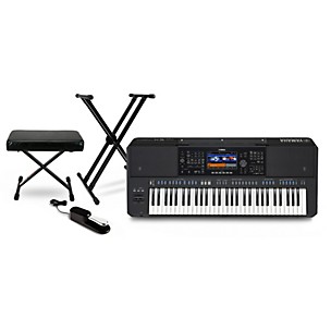 Yamaha PSR-SX720 61-Key Mid-Level Arranger Keyboard Essentials Bundle