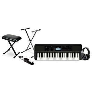 Yamaha PSRE383 61-Key Portable Keyboard Essentials Bundle